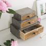 MyGift 3-Drawer Rustic Wood Office Storage Organizer