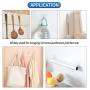 N/Q Premium Adhesive Hooks Kitchen Wall Hooks,Heavy Duty 13lb(Max) Wall Hooks, Transparent Reusable Seamless Hooks with Stainless Hooks Reusable Utility Towel Bath Ceiling Office Window Hooks,10 Pack