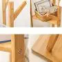 Cxjff Floor Standing Coat Rack Clothes Hat Stand Floor Standing Coat Rack Clothes Hat Stand Hanger Hooks Shelves Bamboo Simple Smooth Stoarge, Log Color Hanger Modern (Color : Log)
