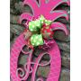 Hot Pink Pineapple Monogram Lime PinkSummer Door Hanger Summer Wreaths Double Door Monogram Pineapple Pink Lime Welcome Decor Hot Pink Lime Home Decor Birthday Gift Dorm Decor Housewarming Gift