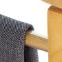HANGERWORLD Natural Wooden 4 Tier Non Slip Inlaid Grip Space Saving Pants Bar Clothes Organizer Coat Garment Hangers