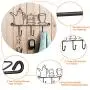 OMMITO Hooks Rack Hanger, Wall Hooks Kitchen Home Restaurant Keys Coats Cups Decorative Decor Wall Mounted Iron Small