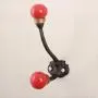 Indianshelf Handmade 1 Artistic Vintage Red Iron Solid Crackle Wall Hooks Hangers/Wall Hooks for Hats Indianshelf Handmade 1 Artistic Vintage Red Iron Solid Crackle Wall Hooks Hangers/Wall Hooks for Hats