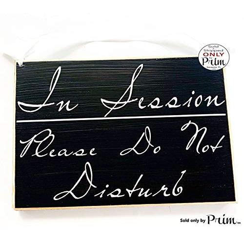 10x8 In Session Please Do Not Disturb (Choose Color) Rustic Shabby Chic Wood Sign Custom Do Not Disturb Shhh Welcome Wall Door Hanger Handmade