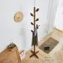 GJM Shop Bedroom Solid Wood Coat Rack Landing Hall Simple Clothes Hanger Entrance Oak Creative Vertical Racks 1864545cm (Color : 2)