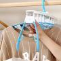 EvaroFly Multipurpose Portable Folding Hanger, Anti-skidding No Trace Storage Clothes Hanger, Save Space -White 2 Pcs