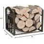 Home-Complete Firewood Rack Holder With Decorative Scroll Design- Metal Outdoor Indoor Log Storage Bin for Fireplace Firepit and Wood Stove (Brown) Home-Complete Firewood Rack Holder With Decorative Scroll Design- Metal Outdoor Indoor Log Storage Bin for Fireplace Firepit and Wood Stove (Brown)