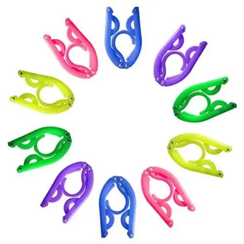 DOIOWN Folding Clothes Hangers Portable Plastic Drying Rack for Home Travel Camping(Pack of 10) (10pcs(Folding Travel Hangers)) DOIOWN Folding Clothes Hangers Portable Plastic Drying Rack for Home Travel Camping(Pack of 10) (10pcs(Folding Travel Hangers))