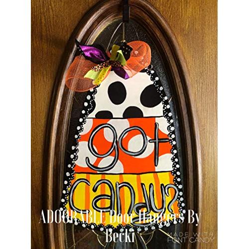 Cute Candy Corn Halloween Door Hanger Wood Cut Out FREE SHIPPING