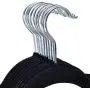 Produit Royal 100PCS Black Non Slip Velvet Clothes Hanger Suit/Coat/Shirt/Pants Hangers Hook Pack Space Storage Organize Closet Flocked Lightweight Home New