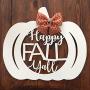 Happy Fall Yall Door Hanger - Fall Pumpkin Door Hanger - Happy Fall Yall - Pumpkin Wreath - Southern Fall Door Hanger - Autumn Door Decor