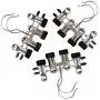 Aligle Adjustable Stainless Steel Shoe Rack Pants Folder Multi-Functional Portable travel laundry washing machine rack hooks socks clip Boot Hanger Set of 6 (6)