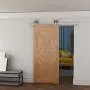 6.6ft 1 Rail Satin Nickel Sliding Barn Door Hardware Track Kit,Spoke Wheel Hanger Roller 6.6ft 1 Rail Satin Nickel Sliding Barn Door Hardware Track Kit,Spoke Wheel Hanger Roller