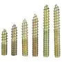 Dowel Screw, 90pcs M6 Iron Dowel Screw Woodworking Furniture Connector Double Ended Screw Hanger Bolt with Plastic Box Dowel Screw, 90pcs M6 Iron Dowel Screw Woodworking Furniture Connector Double Ended Screw Hanger Bolt with Plastic Box