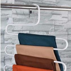 Hunger Metal Multi-fonction S Shape Clothes Closet Hangers Clothing Organizer FBA (white)