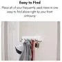 BIRDROCK HOME Folding Hook Coat and Hat Rack - 5 Hooks - 17 Inches - Wall Mount - Decorative Home Storage - Entryway Foyer Hallway Bathroom Bedroom Rail - Satin Nickel Hooks - White Pine Rail BIRDROCK HOME Folding Hook Coat and Hat Rack - 5 Hooks - 17 Inches - Wall Mount - Decorative Home Storage - Entryway Foyer Hallway Bathroom Bedroom Rail - Satin Nickel Hooks - White Pine Rail