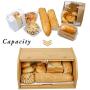 Bamboo Bread Boxes with Cutting Board,Kitchen Counter Storage Bins,Large Storage Container for Loaves,Pastries,Dinner Rolls,Donut and Croissant