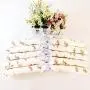 KIPB 5pcs Flower Cloth Non-Slip Wood Hangers Pastoral Cloth Hanger Non-Slip Clothes Hangers Drying Rack for Clothes Mixed Color