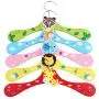 Xiton 3PCS Cartoon Animal Pattern Hanger Wooden Coat Hangers Space-Saving Clothes Hangers Non-Slip Clothes Hangers for Hanging Kids and Babys Coats Bags Toys