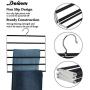 DOIOWN Pants Hangers Slacks Hangers Folding Non Slip Space Saving Stainless Steel Clothes Hangers Closet Organizer for Pants Jeans Trousers Scarf (3 Pack(Black&Folding))