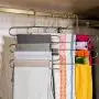 Cojoy Multi-Purpose Pants Hangers Rack Holder S-Type Stainless Steel Clothes Pants Hangers Closet Storage Stand Shelf Organizer for Jeans Scarf Hanging 1Pack