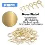 Glarks 100-Pieces 6 Size Brass Plated Lag Eyebolts Screw-in Eye Shape Screw Hooks Hanging Hooks Assortment Set Glarks 100-Pieces 6 Size Brass Plated Lag Eyebolts Screw-in Eye Shape Screw Hooks Hanging Hooks Assortment Set