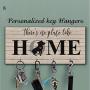 Personalized key holder and Dog Leash hanger for wall, Dog lovers Key Hanger, Housewarming Gift, Dog lovers Gift, Wall Key Rack,Housewarming Gift, Dog Leash Hook, HOME Pet Decor, Personalized Sign