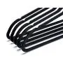 Quality Plastic Non Velvet Non-Flocked Hangers Black Swivel Hook- (50)