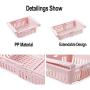 Fridge Drawer Organizer, 3 Pack Retractable Drawer Refrigerator Storage Box, Unique Design Pull Out Bins, Fridge Shelf Holder Storage Box, Small Size, Fit for Fridge Shelf Under 0.5 inch