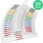 Vremi Clothes Hangers 20 Pack - Non Slip Ultra Slim Plastic Hanger Set with Secure Grip Strips and Durable Chrome Metal Hooks - Gray and Multi Color Vremi Clothes Hangers 20 Pack - Non Slip Ultra Slim Plastic Hanger Set with Secure Grip Strips and Durable Chrome Metal Hooks - Gray and Multi Color