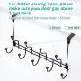 HapiRm Over The Door Hooks, Door Hanger Over The Door Towel Rack with 9 Organizer Hooks for Coat,Bag,Robe,Towel.(Brown)