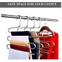 5pcs Multi Pants Hangers Rack for Closet Organization,Stainless Steel S-Shape 5 Layer Clothes Hangers for Space Saving Stora 5pcs Multi Pants Hangers Rack for Closet Organization,Stainless Steel S-Shape 5 Layer Clothes Hangers for Space Saving Stora