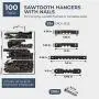 Juvale 100-Count Metal Sawtooth Picture Frame Hangers with 200 Screws, 4 Assorted Sizes Juvale 100-Count Metal Sawtooth Picture Frame Hangers with 200 Screws, 4 Assorted Sizes