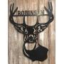 Metal Deer Last Name Door Hanger 18x24 inch ACM Metal Deer Wall Decor Antler Last Name Sign Deer Wall Decor Antler Decor Deer Decor Metal Sign For Garage Man Cave Last Name Sign QUICK SHIPPING