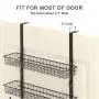 Coat Hook Metal Storage Rack with 2 Baskets & 5 Hooks Over The Door Organizer Decorative for Office, Bathroom, Bedroom Coat Hook Metal Storage Rack with 2 Baskets & 5 Hooks Over The Door Organizer Decorative for Office, Bathroom, Bedroom