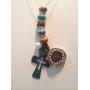 Car charm, Truck, Window, Rear View Mirror Hanger, sun catcher - Bling Indian Penny & Cross