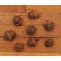 Tan Wool Felted Acorn Ornaments, muted colors, also available without hangers