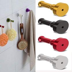 yanQxIzbiu Metallic Wall Hook Bathroom Door Clothes Hat Bag DIY Towel Hanger Rack Holder - Golden