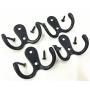 20 Pieces Double Prong Robe Hook Rustic Hooks Retro Cloth Hanger Coat Hanger Wall Mounted Hook with 44 Pieces Screws (Black color) 20 Pieces Double Prong Robe Hook Rustic Hooks Retro Cloth Hanger Coat Hanger Wall Mounted Hook with 44 Pieces Screws (Black color)