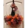 Orange and Black Witch Hat Halloween Deco Mesh Door Decor - FREE SHIPPING - WREATH HANGER INCLUDED