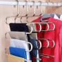 GONGFF Pants Hangers Stainless Steel Multi Function S-Shaped Clothes Hanger for Scarf Belt Tie Coat Closet