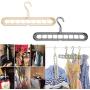 Zronji Nine Holes Hanger Multifunctional Hanger Dry and Wet Clothes Non-Slip Hanger Suit Hangers