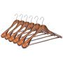 Coat Hangers 6-Pack, Royalhanger Suit Hangers Wooden Hangers Extra Wide Shoulder for Heavy Coat, Sweater Pant,Retro Finish