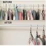 6pcs Multifunction Wardrobe Closet Bar Clothes Coat Hanger Organizer Wardrobe Saving Magic Clothes Hanger Closet Organizer Decoration