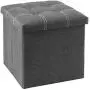 YOUDENOVA 15 inches Folding Storage Ottoman, Cube Storage Boxes Footrest Step Stool, Padded Seat for Dorm Living Room, Support 350lbs, Line Fabric Grey YOUDENOVA 15 inches Folding Storage Ottoman, Cube Storage Boxes Footrest Step Stool, Padded Seat for Dorm Living Room, Support 350lbs, Line Fabric Grey