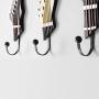 Zhi Jin 3 Hook Resin Guitar Shape Towel Clothes Wall Hangers Rack Vintage Hooks Set Decoration