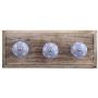 Indianshelf Handmade 1 Artistic Vintage Blue Wooden Star Rail Hooks Hangers/Coat Hooks Hardware