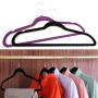 COMOTS 120pcs Black Velvet Non-Slip Thin Clothes Clothing Hangers, Space Saving Closet Storage Helper Household