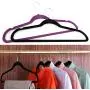 GiODLCE Velvet Hanger (Set of 50) - Ultra -Thin No Slip Velvet Suit Hangers for Men and Women Clothes (Black)
