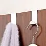 4Pcs Stainless Steel Over Door Hook Clothes Bag Towel Hanger Holder Pothook Home Kitchen Bathroom Supplies^
